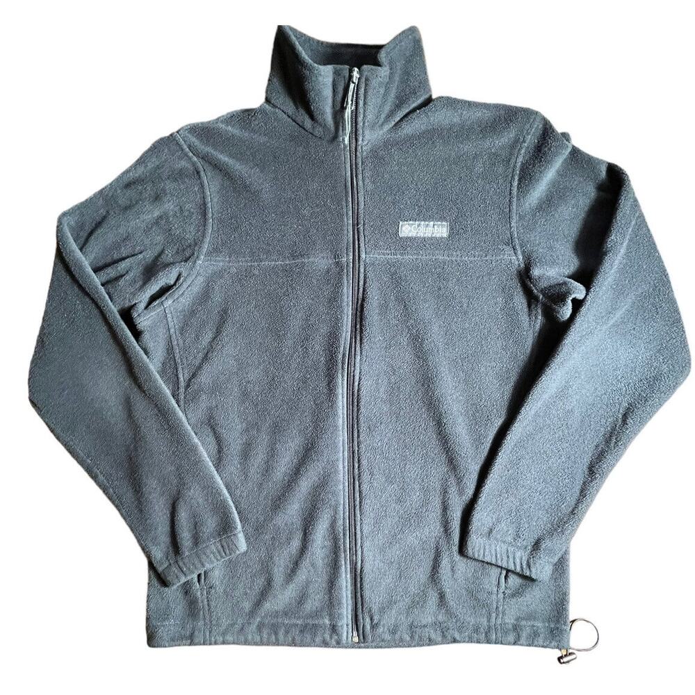 Columbia‎ Soft Shell Fleece Jacket Womens M Black 100% Polyester Full Zip Spring